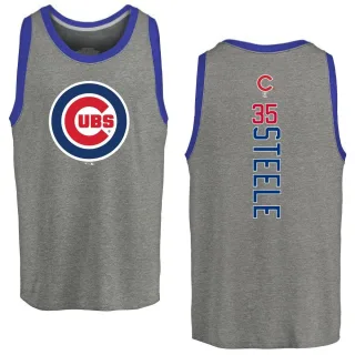 Men's Chicago Cubs Justin Steele Ash Backer Tank Top