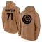 Men's Chicago Cubs Keegan Thompson Brown 2023 Salute to Service Club Pullover Hoodie