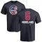 Men's Chicago Cubs Keith Moreland Navy Name and Number Banner Wave T-Shirt