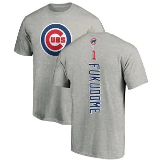 Men's Chicago Cubs Kosuke Fukudome Ash Backer T-Shirt