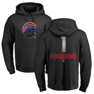 Men's Chicago Cubs Kosuke Fukudome Black Branded Midnight Mascot Pullover Hoodie -