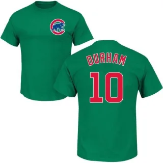 Men's Chicago Cubs Leon Durham Green St. Patrick's Day Roster T-Shirt