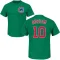 Men's Chicago Cubs Leon Durham Green St. Patrick's Day Roster T-Shirt