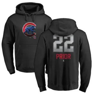 Men's Chicago Cubs Mark Prior Black Branded Midnight Mascot Pullover Hoodie -