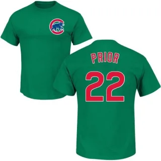 Men's Chicago Cubs Mark Prior Green St. Patrick's Day Roster T-Shirt