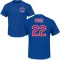 Men's Chicago Cubs Mark Prior Royal Roster T-Shirt