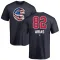 Men's Chicago Cubs Michael Arias Navy Name and Number Banner Wave T-Shirt