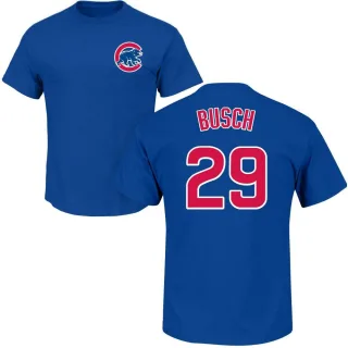 Men's Chicago Cubs Michael Busch Royal Roster T-Shirt