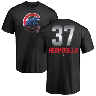 Men's Chicago Cubs Michael Hermosillo Black Midnight Mascot T-Shirt