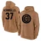 Men's Chicago Cubs Michael Hermosillo Brown 2023 Salute to Service Club Pullover Hoodie