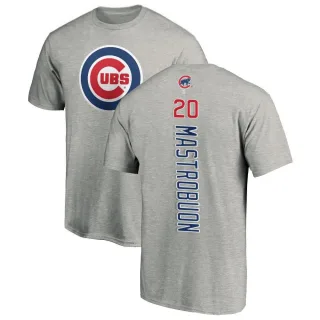 Men's Chicago Cubs Miles Mastrobuoni Ash Backer T-Shirt