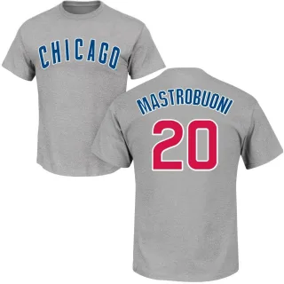 Men's Chicago Cubs Miles Mastrobuoni Gray Roster T-Shirt