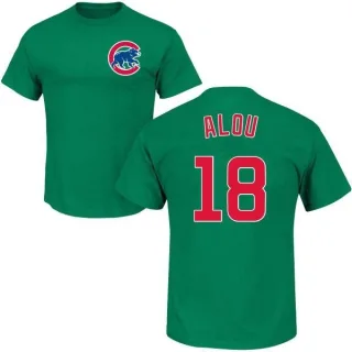 Men's Chicago Cubs Moises Alou Green St. Patrick's Day Roster T-Shirt