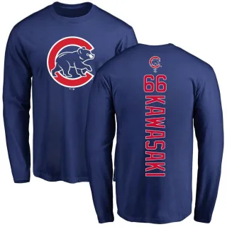 Men's Chicago Cubs Munenori Kawasaki Royal Backer Long Sleeve T-Shirt