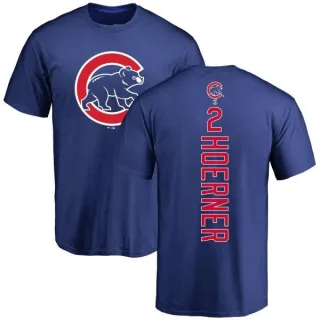 Men's Chicago Cubs Nico Hoerner Royal Backer T-Shirt