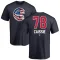 Men's Chicago Cubs Owen Caissie Navy Name and Number Banner Wave T-Shirt