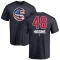 Men's Chicago Cubs P.J. Higgins Navy Name and Number Banner Wave T-Shirt