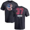 Men's Chicago Cubs Porter Hodge Navy Name and Number Banner Wave T-Shirt