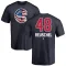 Men's Chicago Cubs Rick Reuschel Navy Name and Number Banner Wave T-Shirt