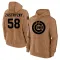 Men's Chicago Cubs Rob Zastryzny Brown 2023 Salute to Service Club Pullover Hoodie