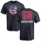 Men's Chicago Cubs Rob Zastryzny Navy Name and Number Banner Wave T-Shirt