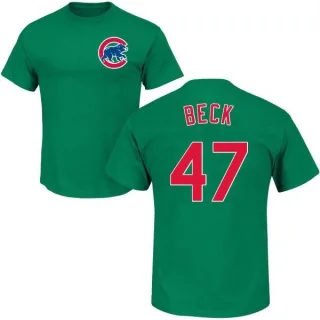 Men's Chicago Cubs Rod Beck Green St. Patrick's Day Roster T-Shirt