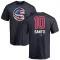 Men's Chicago Cubs Ron Santo Navy Name and Number Banner Wave T-Shirt