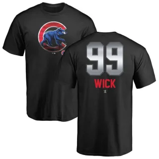 Men's Chicago Cubs Rowan Wick Black Midnight Mascot T-Shirt