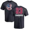 Men's Chicago Cubs Ryne Sandberg Navy Name and Number Banner Wave T-Shirt