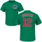 Men's Chicago Cubs Shawon Dunston Green St. Patrick's Day Roster T-Shirt