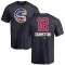 Men's Chicago Cubs Shawon Dunston Navy Name and Number Banner Wave T-Shirt