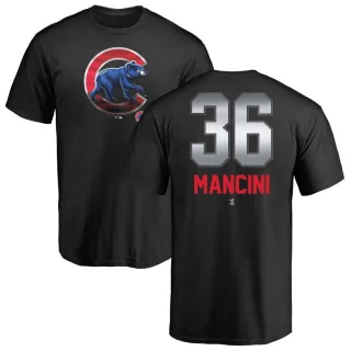 Men's Chicago Cubs Trey Mancini Black Midnight Mascot T-Shirt