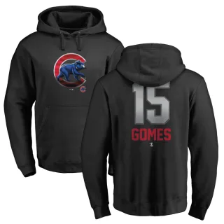 Men's Chicago Cubs Yan Gomes Black Branded Midnight Mascot Pullover Hoodie -