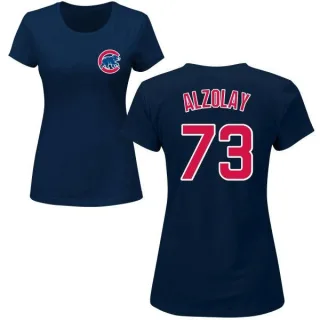 Women's Chicago Cubs Adbert Alzolay Navy Roster T-Shirt