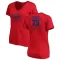 Women's Chicago Cubs Adbert Alzolay Red RBI Slim Fit V-Neck T-Shirt