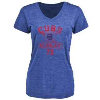 Women's Chicago Cubs Adbert Alzolay Royal Base Runner T-Shirt