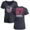 Women's Chicago Cubs Addison Russell Navy Name and Number Banner Wave V-Neck T-Shirt