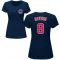 Women's Chicago Cubs Andre Dawson Navy Roster T-Shirt