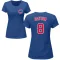 Women's Chicago Cubs Andre Dawson Royal Roster T-Shirt