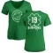 Women's Chicago Cubs Andrelton Simmons Green Dubliner V-Neck T-Shirt Kelly