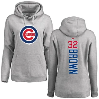 Women's Chicago Cubs Ben Brown Brown Ash Backer Pullover Hoodie