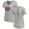 Women's Chicago Cubs Ben Zobrist Ash Backer Slim Fit T-Shirt