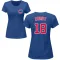 Women's Chicago Cubs Ben Zobrist Royal Roster T-Shirt