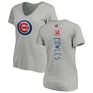 Women's Chicago Cubs Benjamin Cowles Ash Backer Slim Fit T-Shirt