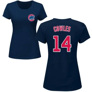 Women's Chicago Cubs Benjamin Cowles Navy Roster T-Shirt