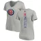 Women's Chicago Cubs Bill Madlock Ash Backer Slim Fit T-Shirt