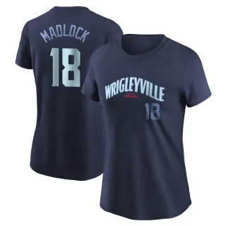 Women's Chicago Cubs Bill Madlock Navy City Connect T-Shirt