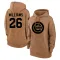 Women's Chicago Cubs Billy Williams Brown 2023 Salute to Service Pullover Hoodie