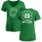 Women's Chicago Cubs Billy Williams Green Dubliner V-Neck T-Shirt Kelly