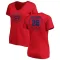 Women's Chicago Cubs Billy Williams Red RBI Slim Fit V-Neck T-Shirt